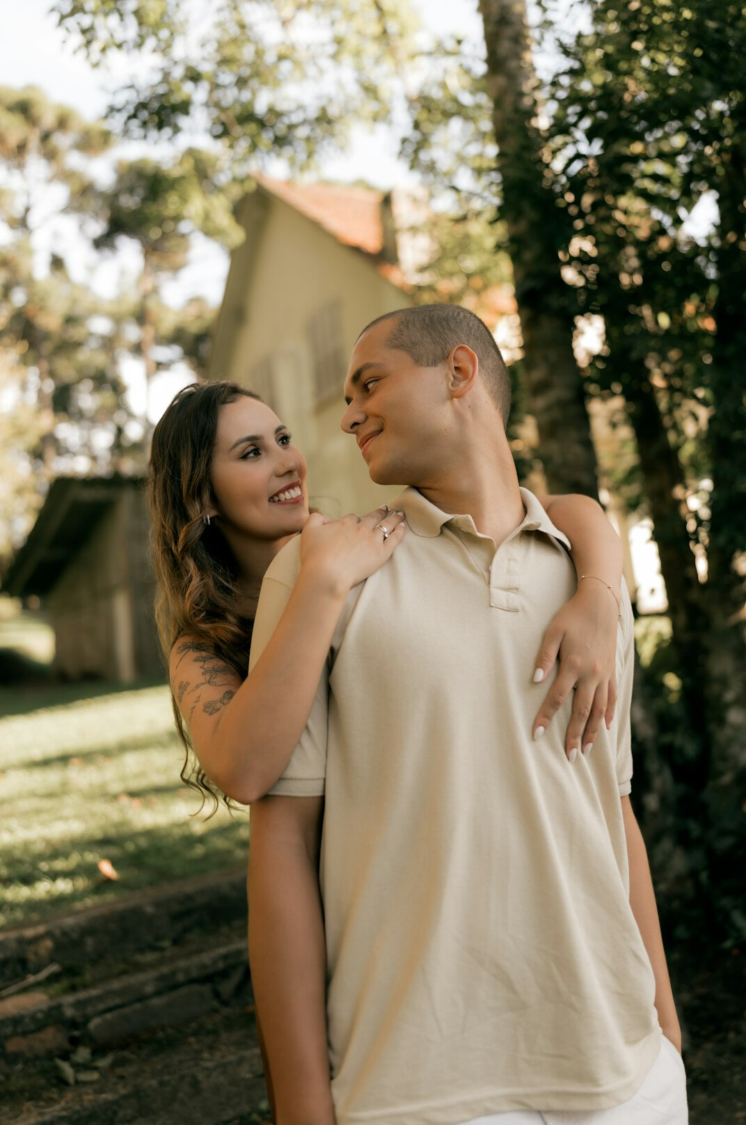 couple smiling at each other