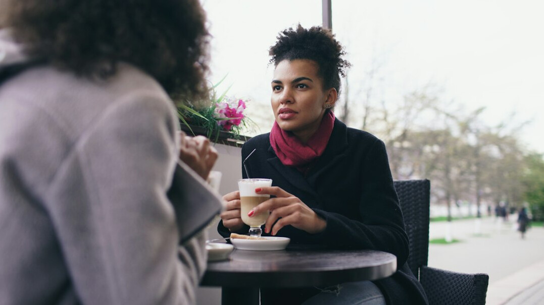 woman sharing feelings with partner