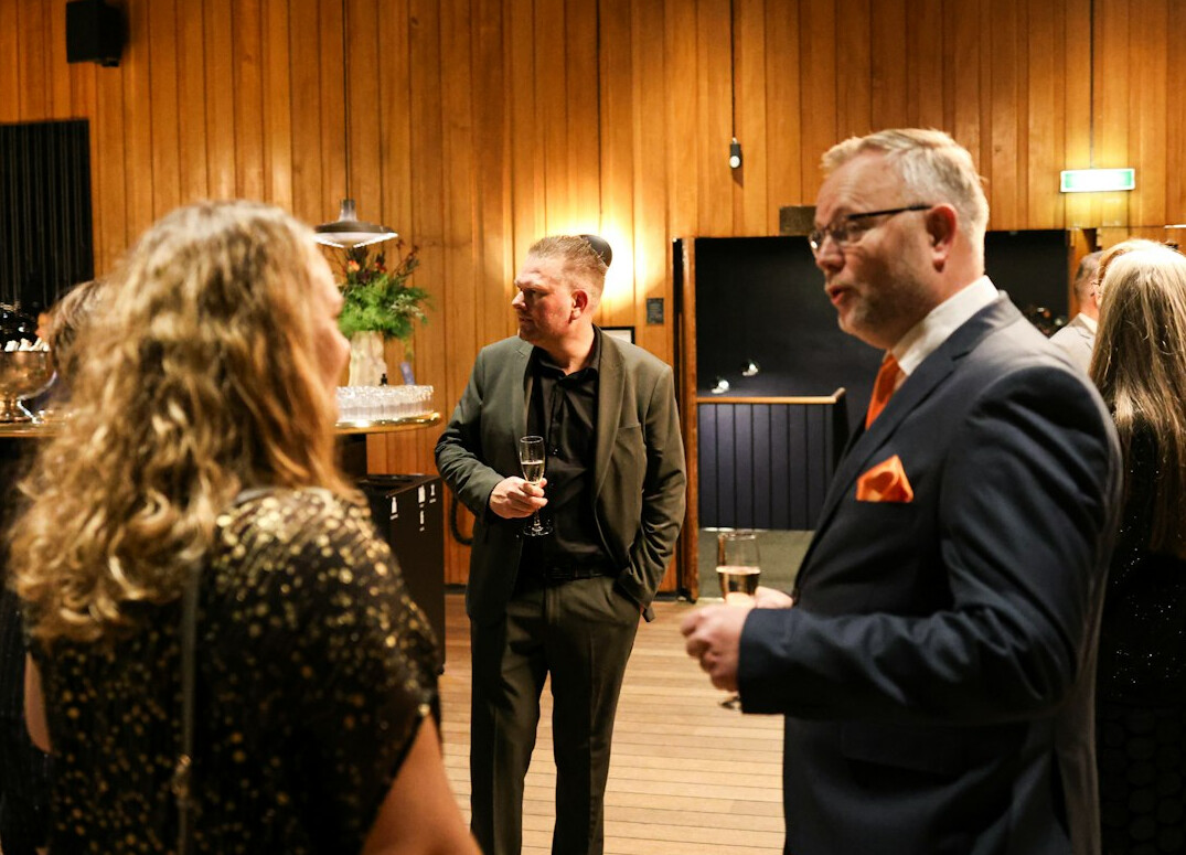 person networking at business event